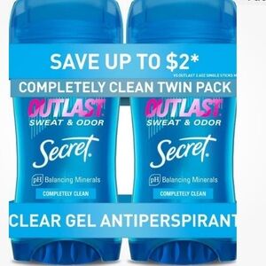 Secret Outlast Clear Gel Antiperspirant Deodorant Twin Pack